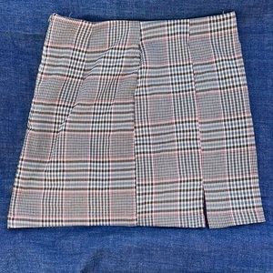Plaid mini skirt
